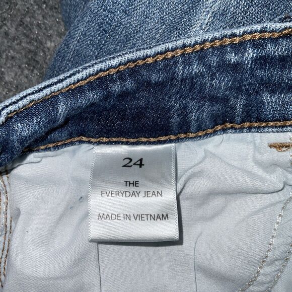 Willow + Root Jeans Womens Size 24 Blue Denim Distressed Slim - Picture 4 of 12